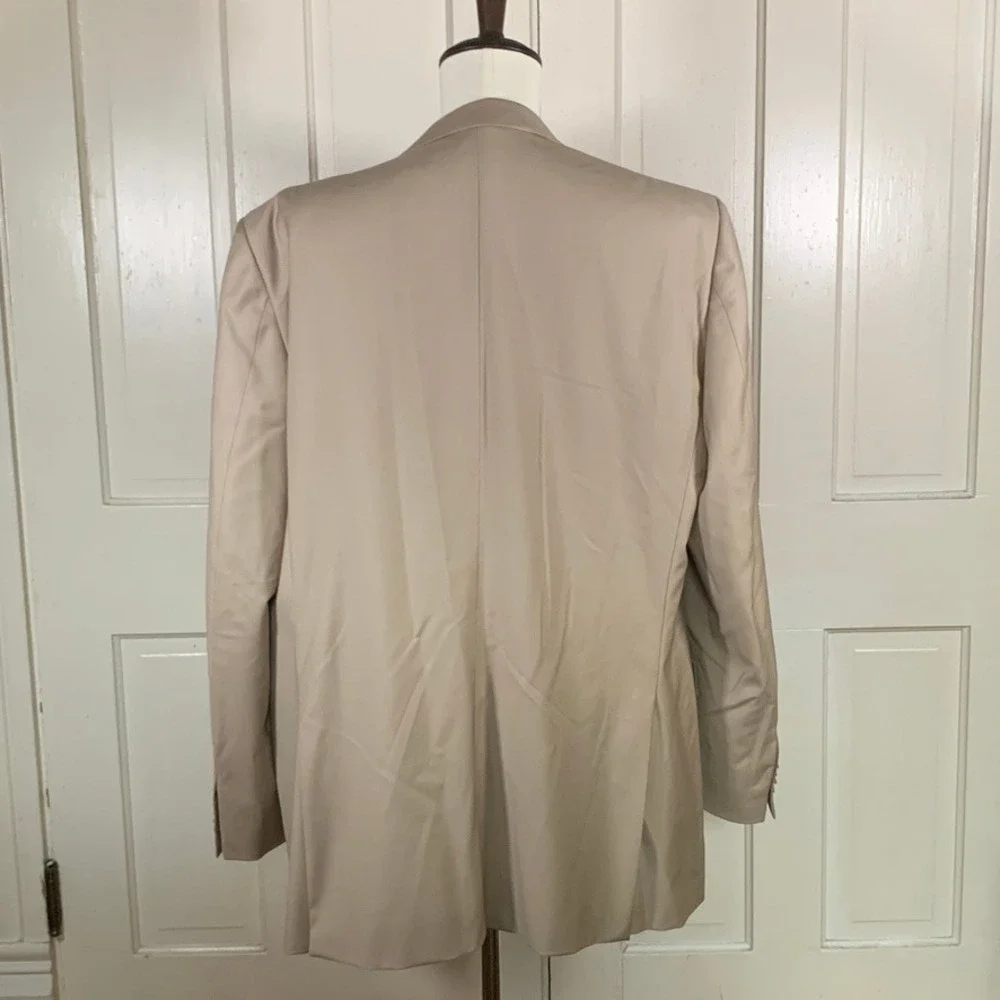 Ermenegildo Zegna Su Misura Trofeo Wool Blazer 60X Beige Tan Switzerland